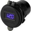  Sea-Dog Round USB & USB-C Power Socket w/Hidden Voltmeter 