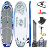  Solstice Watersports 16' Maori Giant Inflatable Stand-Up Paddleboard w/Leash & 4 Paddles 
