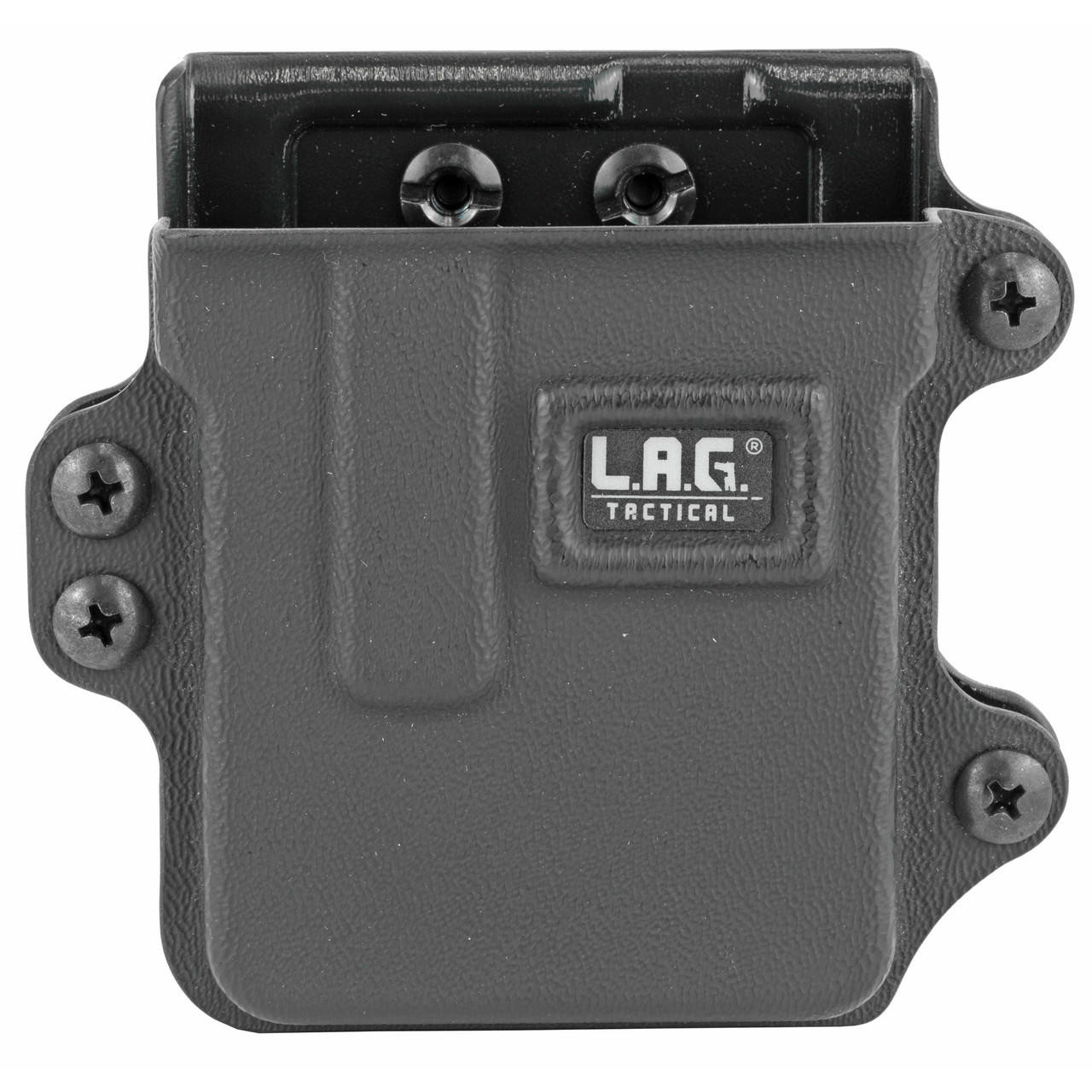 L.A.G Tactical Inc Single Rifle Magazine Carrier AR-15/AICS .223 Magazines Belt Clip Attachment System Kydex Construction Matte Black