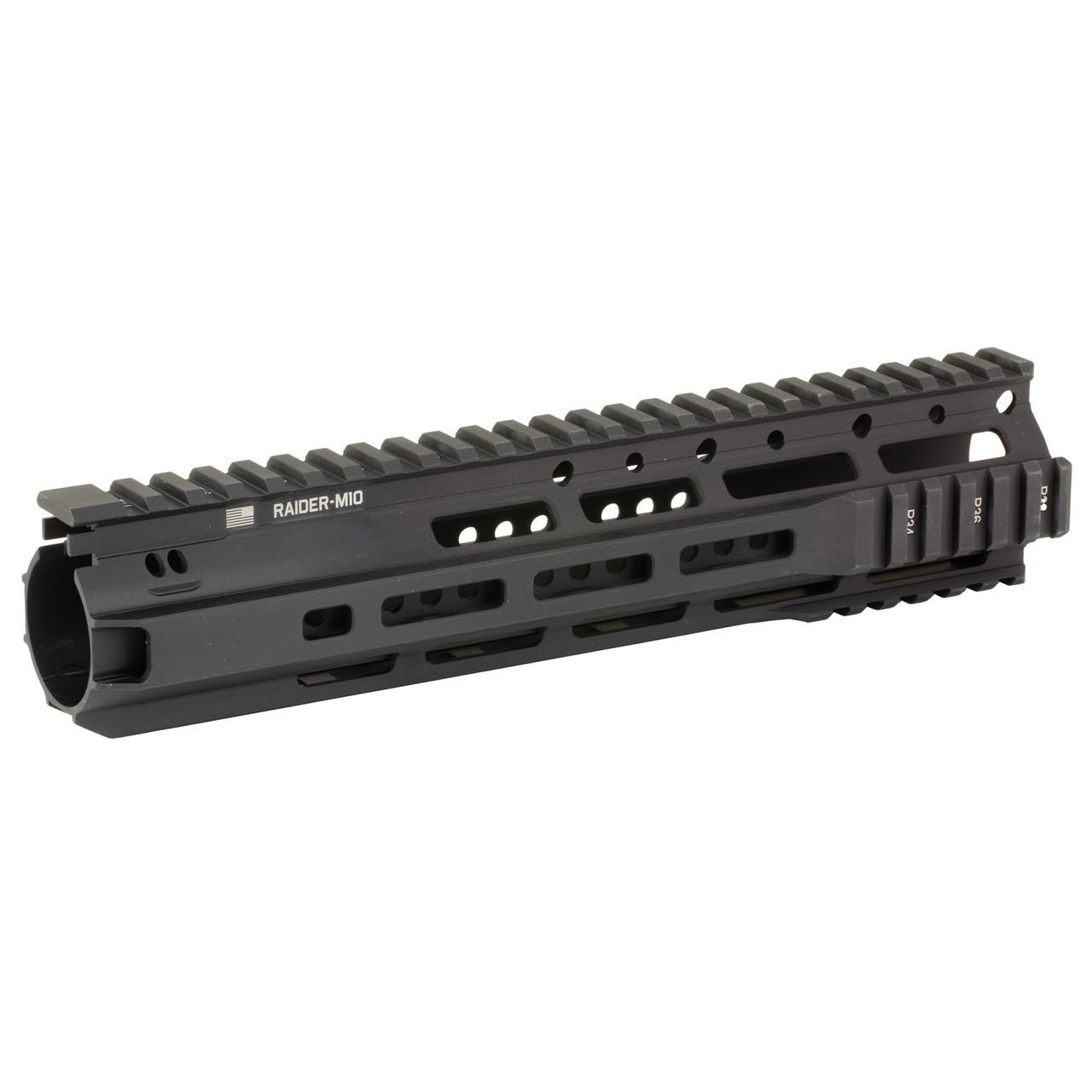 BCM RAIDERM10556BL RAIDER-M13 Rail Black Anodized 10.00 M-LOK Free-Floating Style Made of Aluminum for AR-Platform, Forend