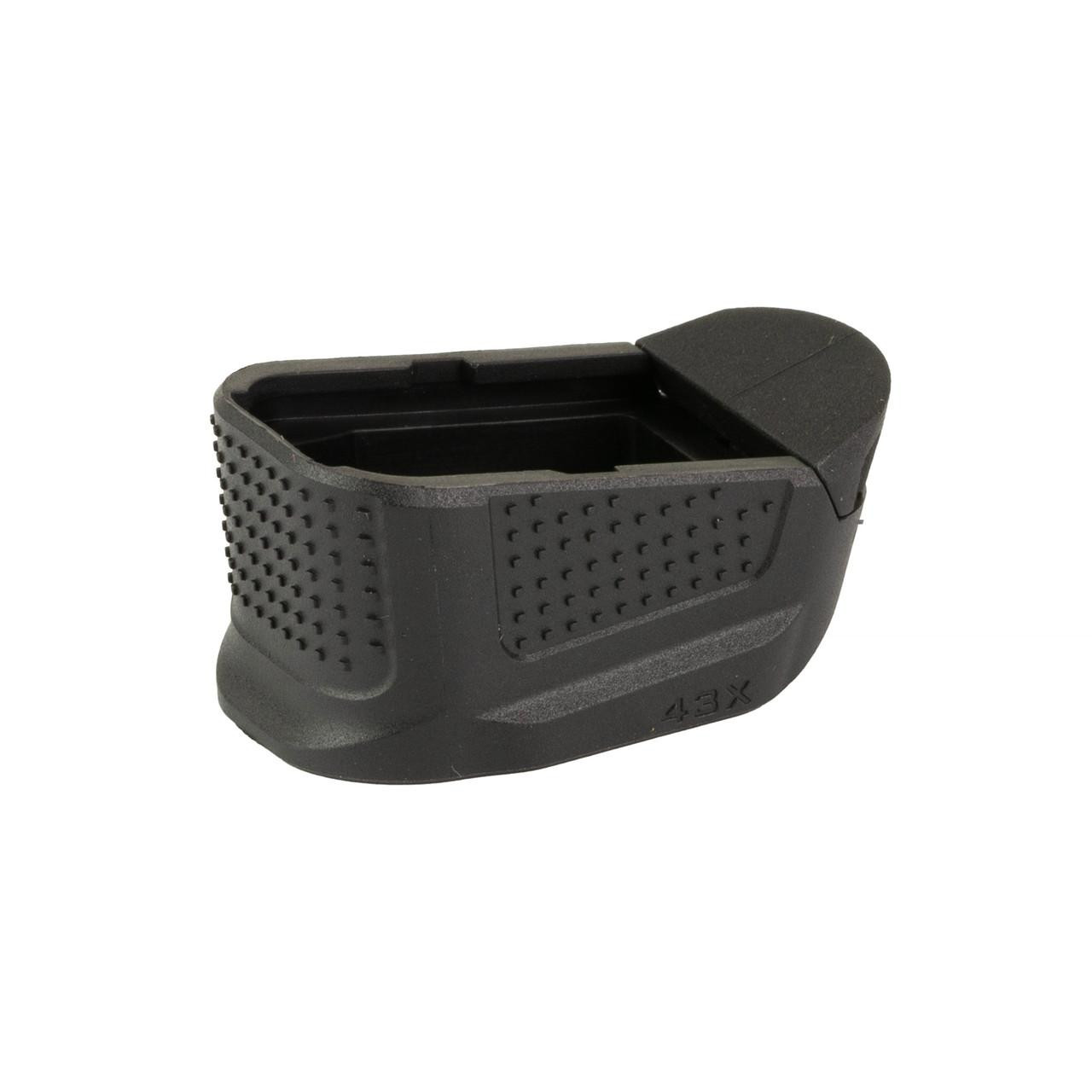 Strike Industries EMPG43XBK Enhanced, Magazine Plate made of Polymer with Black Finish & Extra Gripping Surface for Glock 43X, Magazines (Adds 2rds)