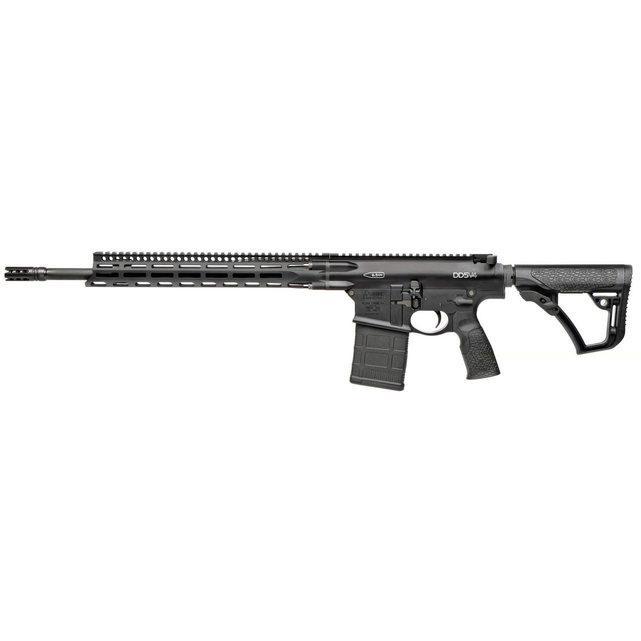 Daniel Defense 0215822207047 DD5 V4 6.5 Creedmoor 18 in 20+1 Black Hard Coat Anodized 6 Position w/SoftTouch Overmolding Stock MLOK, Rifle
