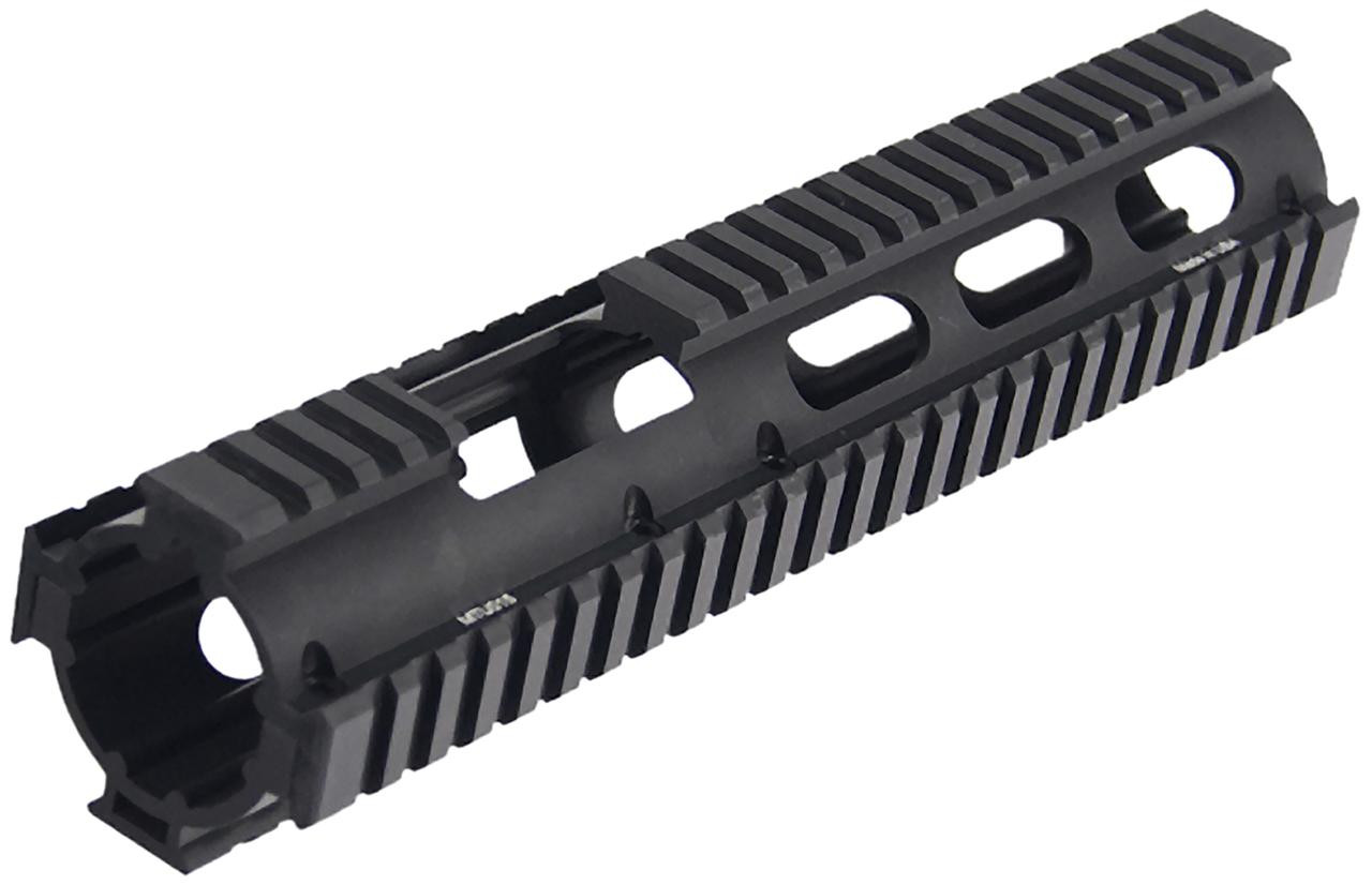 Leapers UTG Model 415 Quad Rail Fits AR Rifles Carbine Length with Front Extension Black - MTU015
