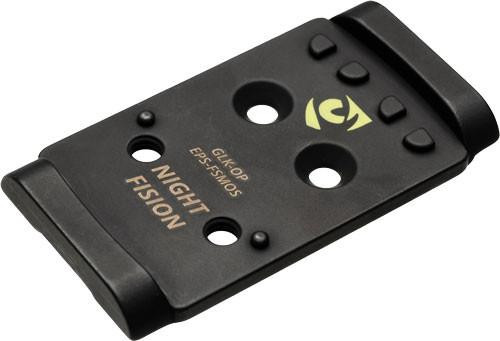 Night Fision GLKOPEPSFSMOS Glock MOS/Holosun EPS Footprint Black Stainless Steel Fits Glock MOS 17/19/47, Base