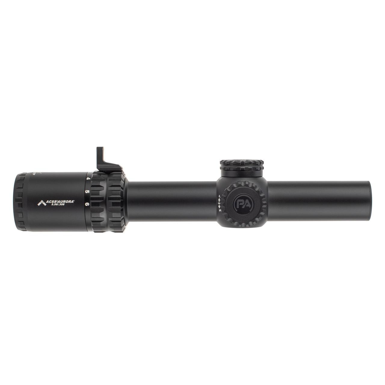 Primary Arms SLx Rifle Scope 1-6X24mm Gen IV Aurora 5.56 M Illuminated Reticle Second Focal Plane 30mm Body Tube Black 0.1 MRAD