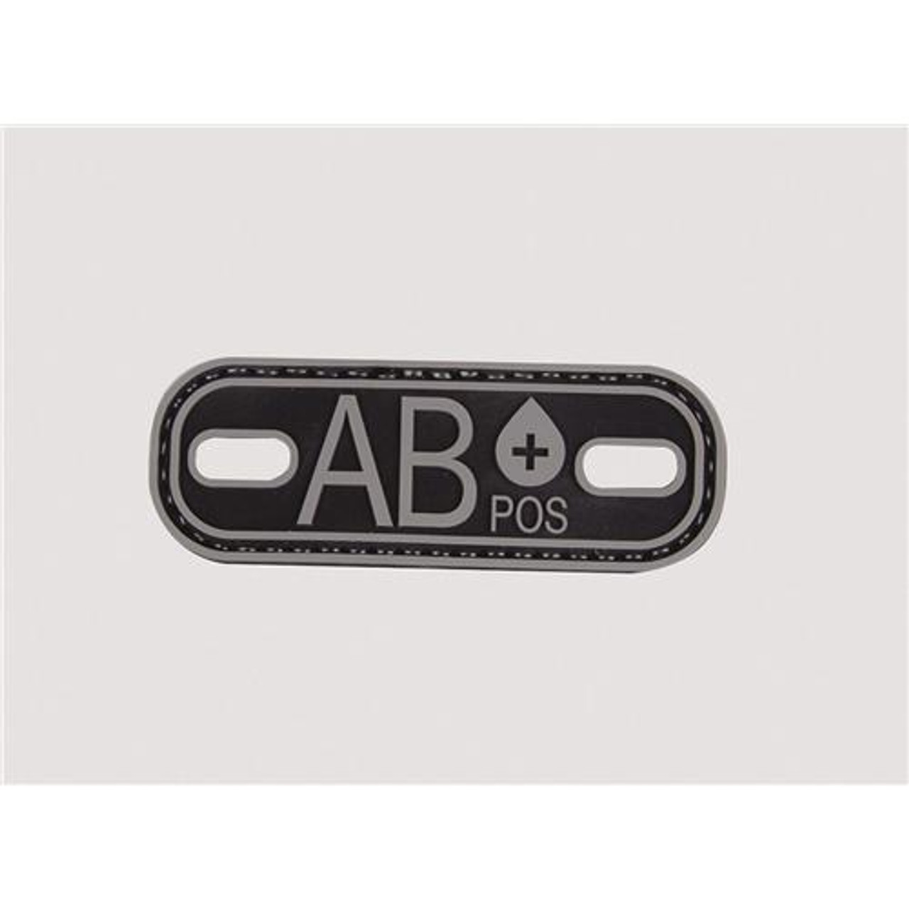 A+ positive Blood type hook and loop Patch black and white PVC