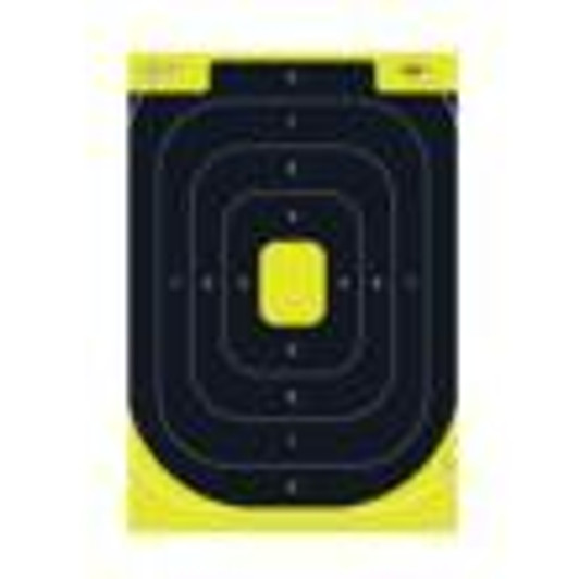 The Allen Company Inc. Allen EZ Aim Splash Reactive Paper Target IPSC Silhouette 12.5"x18.25" Yellow and Black 30 per Pad 