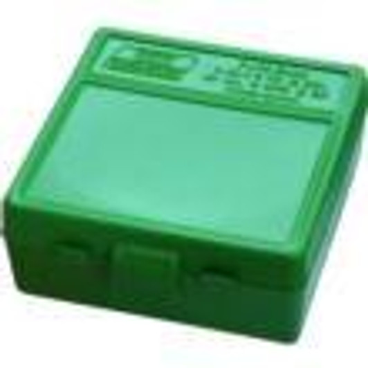 Mtm Molded Products Company MTM P-100-3 Ammo Box 100 Rounds Flip-Top 38 - 357 Green 