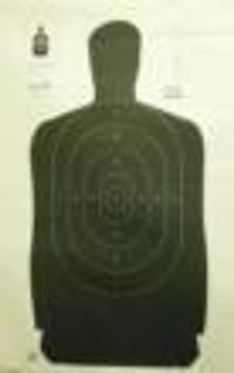 Speedwell Targets Speedwell Official NRA Police Qualification Silhouette Police Silhouette - Black - 50 yd. 24" X 45" 100/Pack 