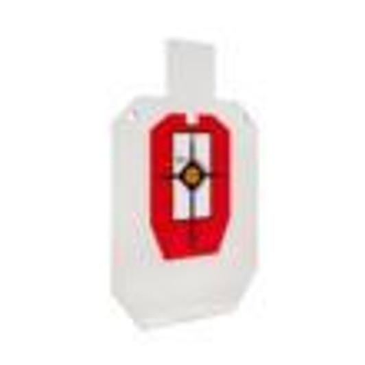 The Allen Company Inc. EZ-Aim Hardrock AR500 IPSC Silhouette Shooting Target 9"W x 14.875H" White/Red/Black 