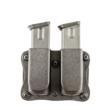 Desantis Leather Goods Co. DeSantis Quantico Double Mag Pouch for Single Stack 10mm/.45 Cal Black Ambi 