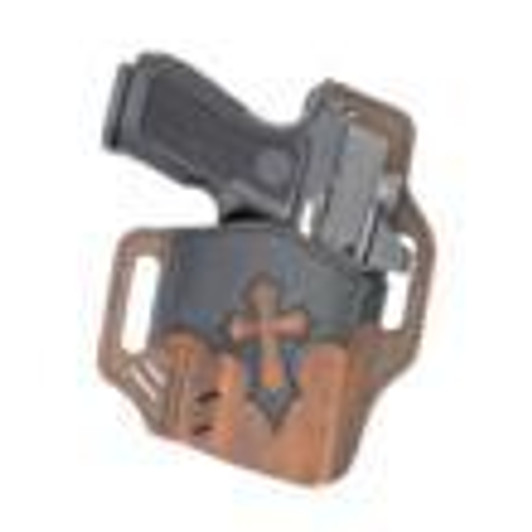 Versacarry By Sitzco Llc. Versacarry Arc Angel OWB Holster Size 1 Full Size/Compact Brown with Black RH 
