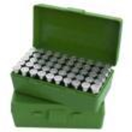 Mtm Molded Products Company MTM Case Guard P-50 Series Handgun Ammo Box .38/.357 50 Rounds Green 