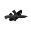  Shield Arms Ascent Mini Stone Fixed Knife 2-9/10" Black Drop Point Blade Black 