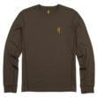 Browning Clothing Browning Merino Crew Long Sleeve Shirt Major Brown M 