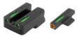  Truglo TFX Pro Tritium/Fiber-Optic Day/Night Sights Fit Novak LoMount cut .260 front / .450 rear - Orange Outline Front/Rear Green 