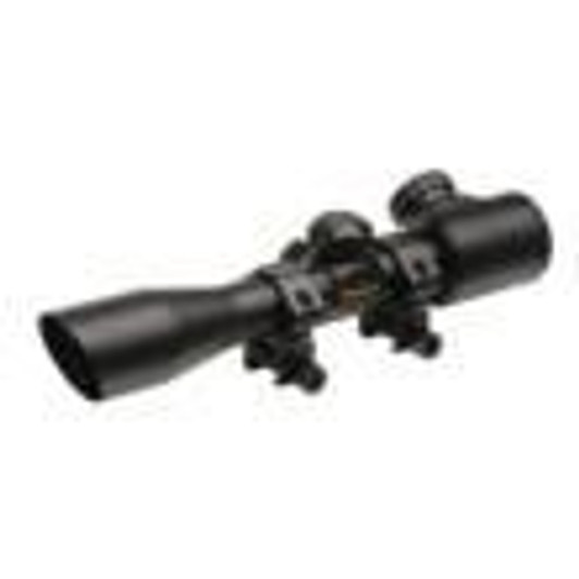  Truglo 4x32mm Crossbow Scope with Weaver Style Rings - Illuminated Dual Color Reticle Matte Black 
