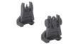 Meprolight Sights Meprolight Mepro FUBS - Self Illuminated Flip Aluminum Black Back-up Rifle Sights 2 Dot Rear/Green Front 