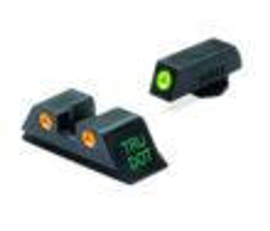 Meprolight Sights Meprolight Tru-Dot Night Sight Set - Glock 9mm .357 Sig 40 S&W .45 GAP Fixed Set TD Suppressor Height Green/Orange 