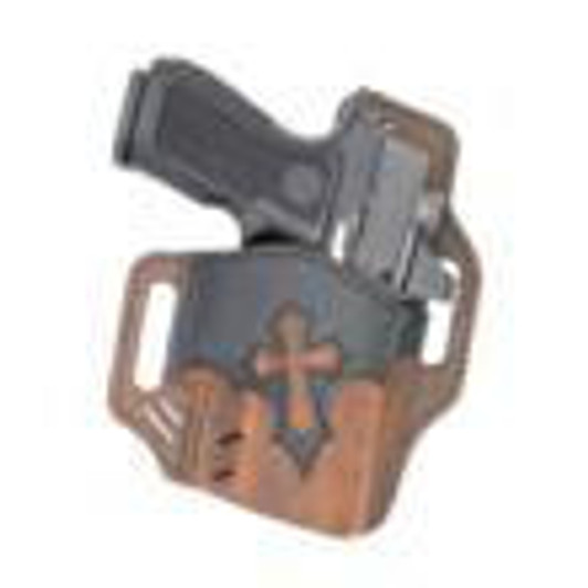 Versacarry By Sitzco Llc. Versacarry Arc Angel OWB Holster Size 3 Sub-Compact Brown with Black RH 