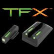 Truglo TFX Tritium/Fiber-Optic Day/Night Sights Fits Ruger SR9 / SR9C SR40 / SR40C SR45 - White Outline Front/Rear Green 