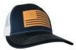 Outdoor Cap Company Outdoor Cap Navy/White Trucker w/USA Flag Leather Patch 