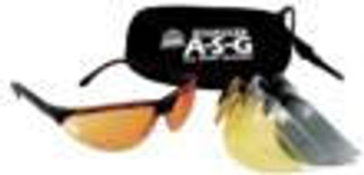 Walkers Game Ear Walker's Sport Shooting Glasses Black with Multiple Lenses 4/ct 