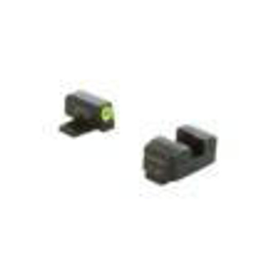 AmeriGlo Ameriglo Trooper Tritium Handgun Sight Set for Sig with #8 Front and #8 Rear Green Rear Green with LumiGreen Front 
