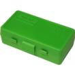 Mtm Molded Products Company MTM Case Guard P-50 Series Handgun Ammo Box .45 Auto/10mm 50 Rounds Green 