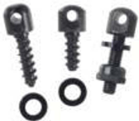  Outdoor Connection Swivel Base 3-Piece Screw Set - Black 