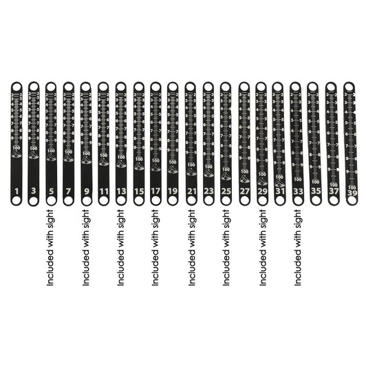  Axcel Achieve Xp Metal Sight Tape Scale #35 And #36 