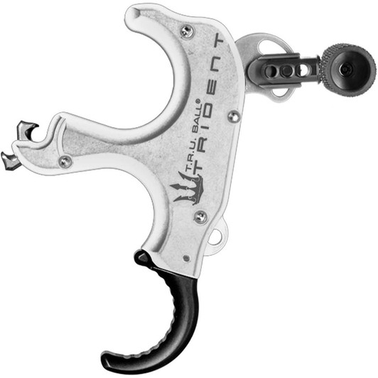  Tru Ball Trident Pro Flex Release 3 Finger Adjustable Silver Brass Large 