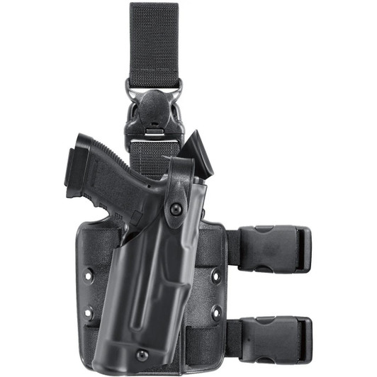 Safariland Model 6305 Als/sls Tactical Holster W/ Quick-release Leg Strap For Glock 17 W/ Light 