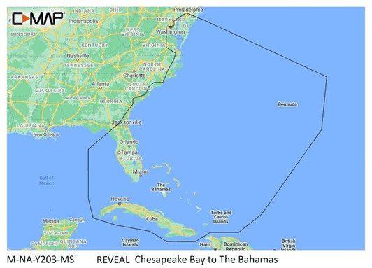 C-Map C-MAP Reveal Coastal Chesapeake Bay to the Bahamas 