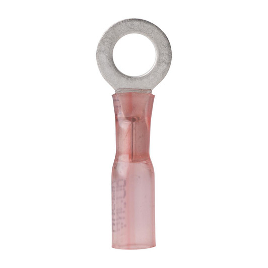  Ancor 22-18 1/4 Ring Terminal Heat Shrink Red 25 Pack 
