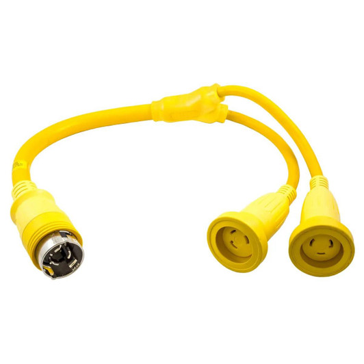 Hubbell Wiring Hubbell HBL64CM57 Y Adapter 2 30A Cords - 50A 125V Dock 