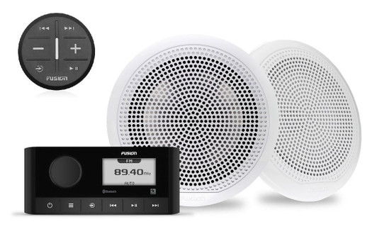 Fusion Electronics Fusion MS-RA60KCW Bundle MS-RA60 Stereo with ARX70B Pair EL Classic 6.5" Speakers 