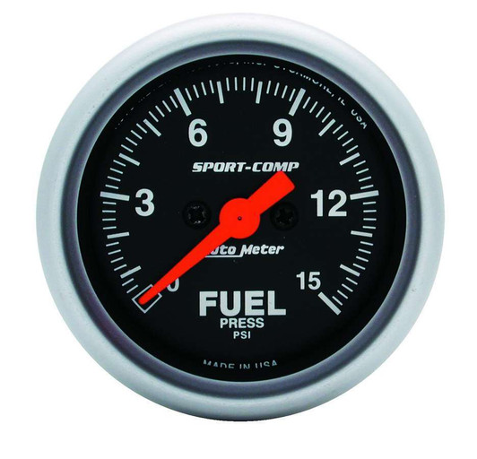 Sport Comp 2 1/16in Fuel 0-15 PSI Elec.