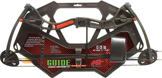 PSE Archery Pse Bow Kit Guide Compound - Youth 12-29# Black Ages 10