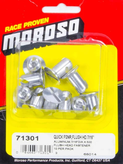 MOROSO Alum. Quick Fasteners- Flush Head-7/16in x .5in 