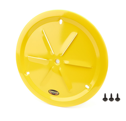 DOMINATOR RACE PRODUCTS Wheel Cover Louver Vent Alum Bolt 15in Yellow 