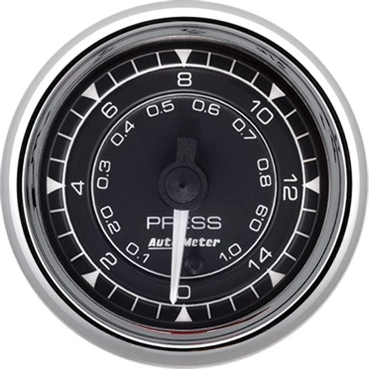 AUTOMETER 2/16 Chrono Chrome Gauge Pressure  15PSI 