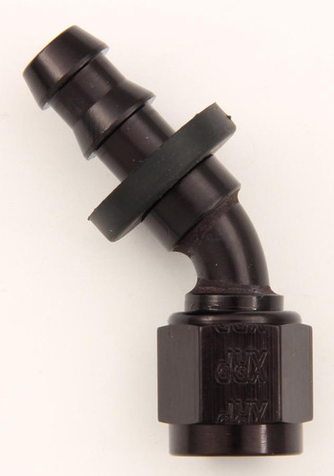 XRP-XTREME RACING PROD. #6 45 Deg Push-On Hose End Black 