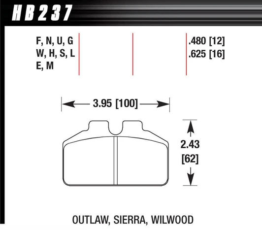 HAWK BRAKE DL Bridgebolt Black 