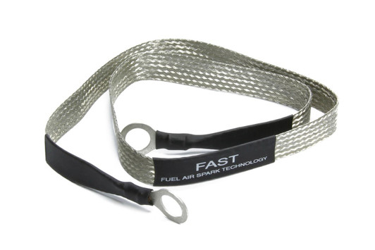 FAST ELECTRONICS Ground Strap 24in Length w/ 3/8-Stud Eyelets 