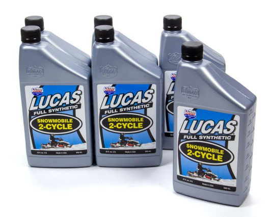 Lucas Oil 2 Cycle Snowmobile Oil Synthetic Case 6x1 Qt. 