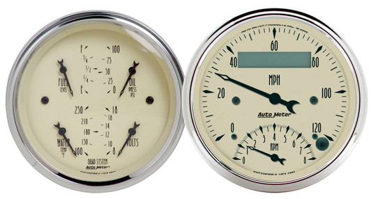 AUTOMETER 3-3/8in A/B Quad/Speedo/Tach Combo 