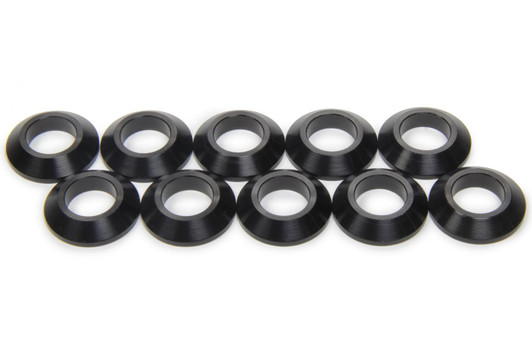 MPD RACING 1in Cone Spacer 10 pack Aluminum - Black 