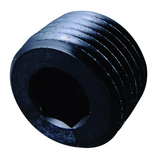 FRAGOLA 1/8 MPT Allen Pipe Plug Black 