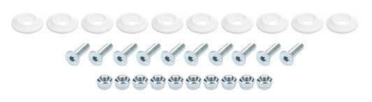 ALLSTAR PERFORMANCE Countersunk Bolt Kit White 10pk 